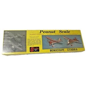 New Sterling Peanut Scale Airplane Rubber Powered Monocoupe Citabria Sealed